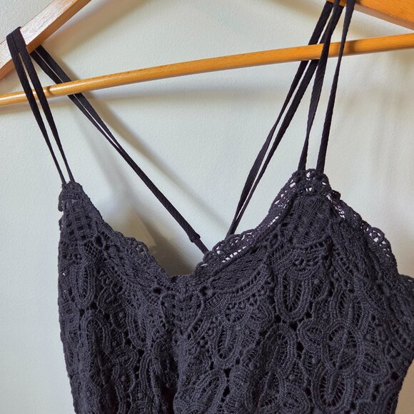 NWT MAURICES BLACK LACED CAMI TANK SIZE SMALL/MED - Picture 2 of 11